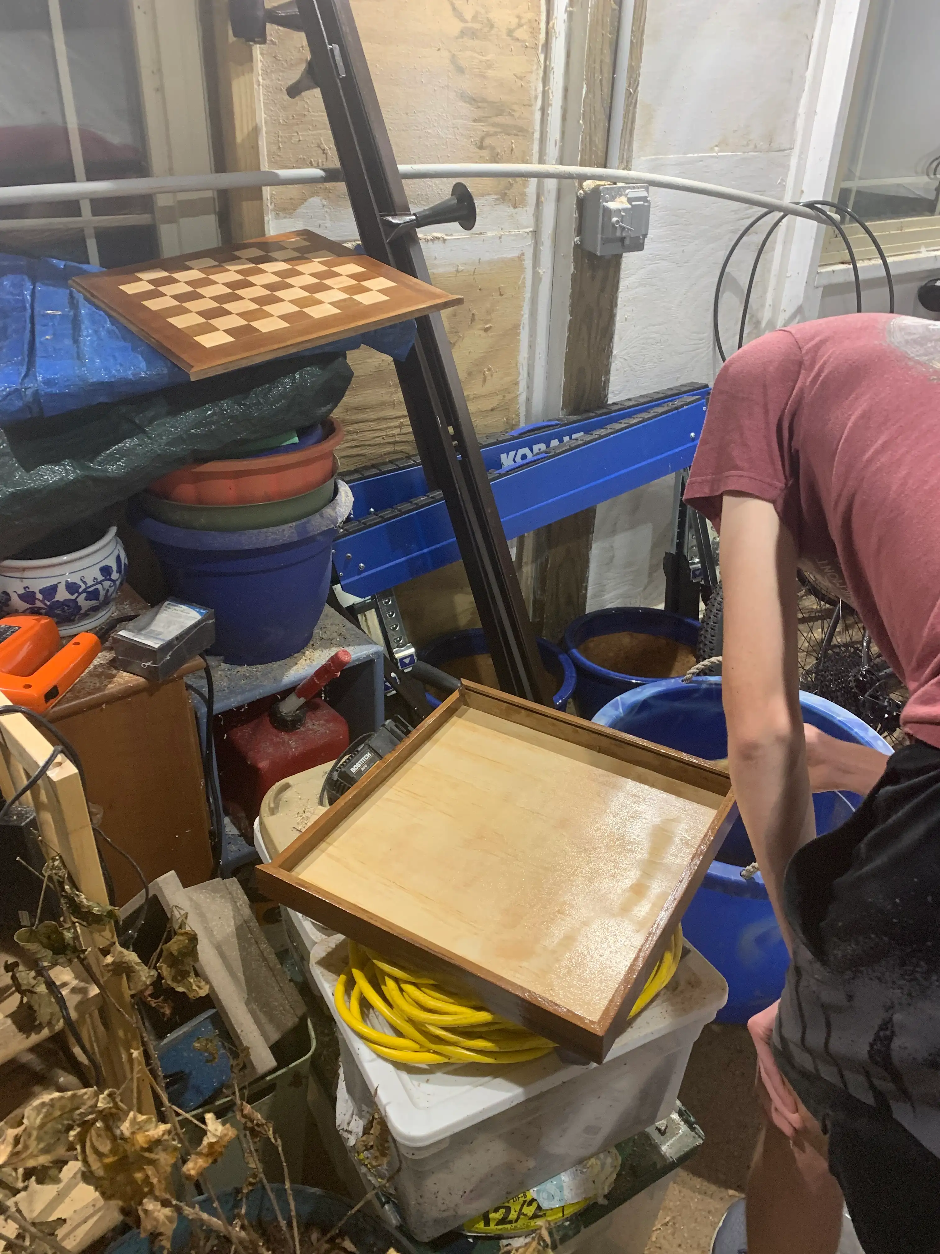 Oiling the Handcrafted Chessboard