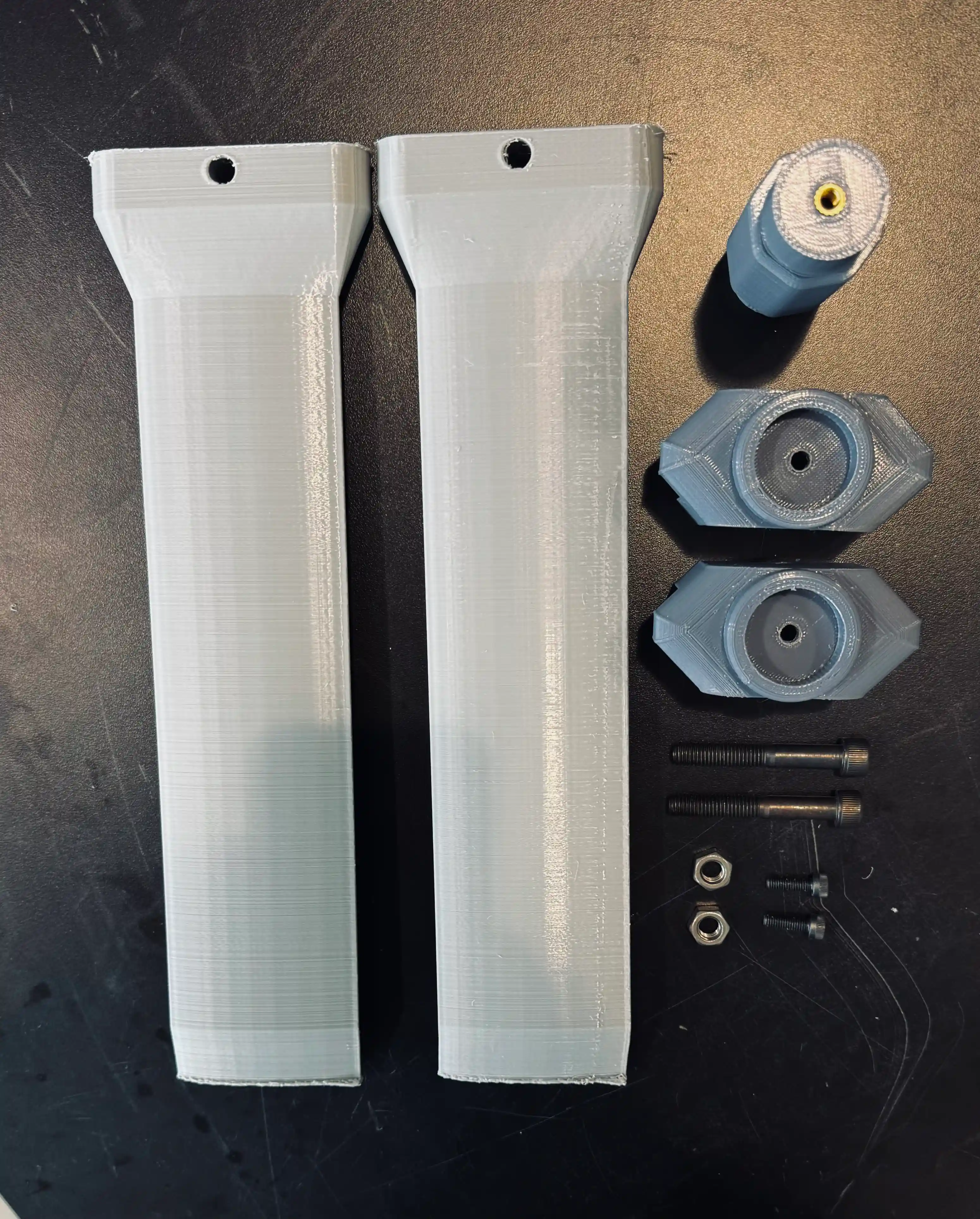 3D-printed demo assembly components