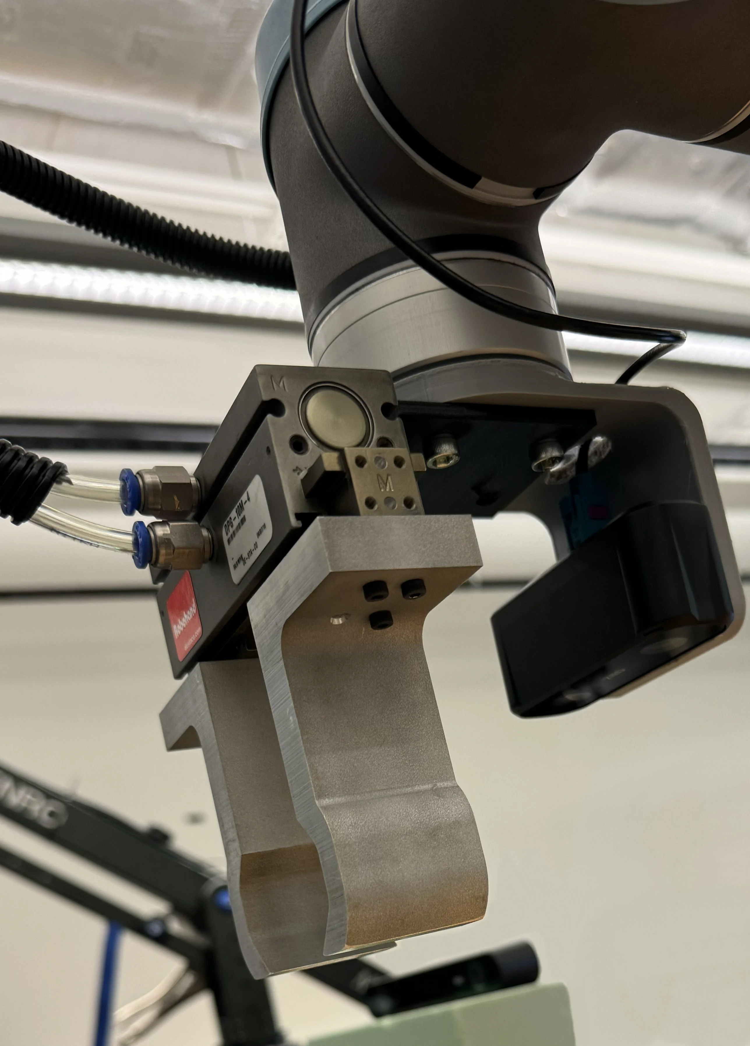End-Effector and ZED Stereo Camera Mounted to UR5 Arm