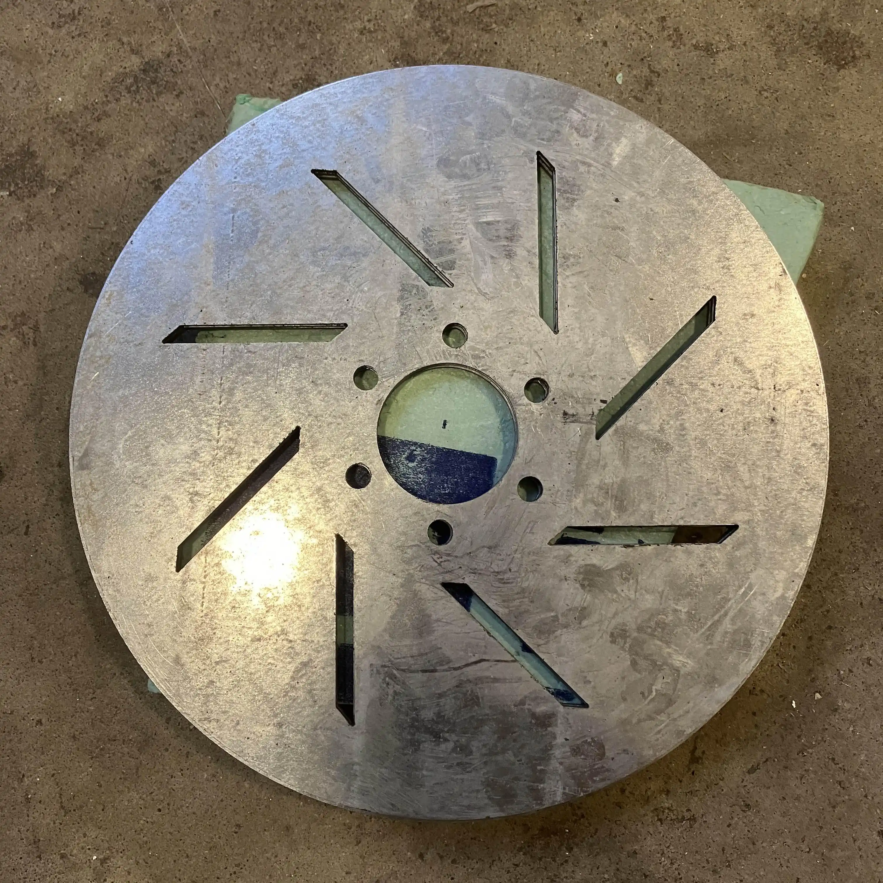 The slotted brake rotors I machined towards the end of the year