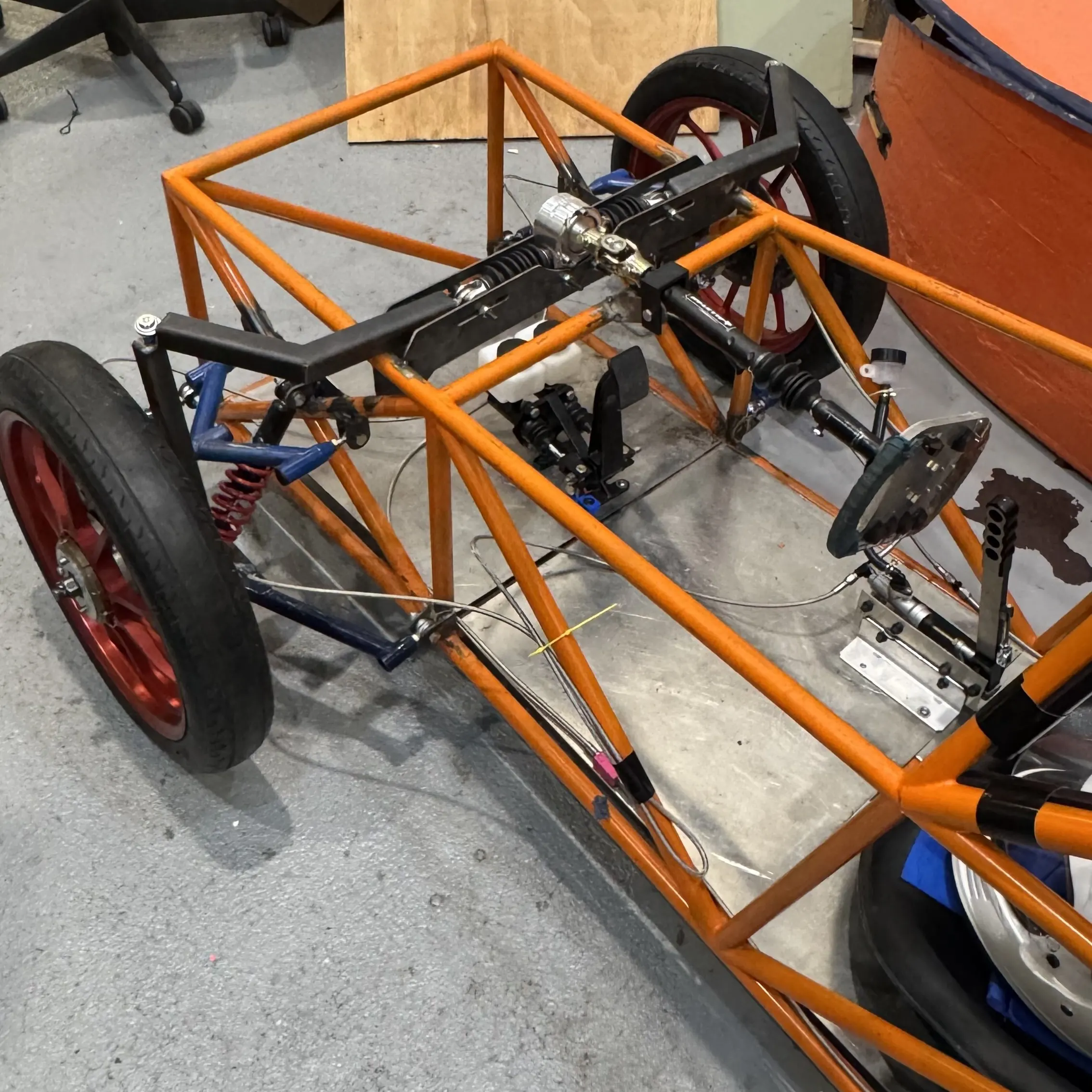 The existing steering system, which did not turn the car at all