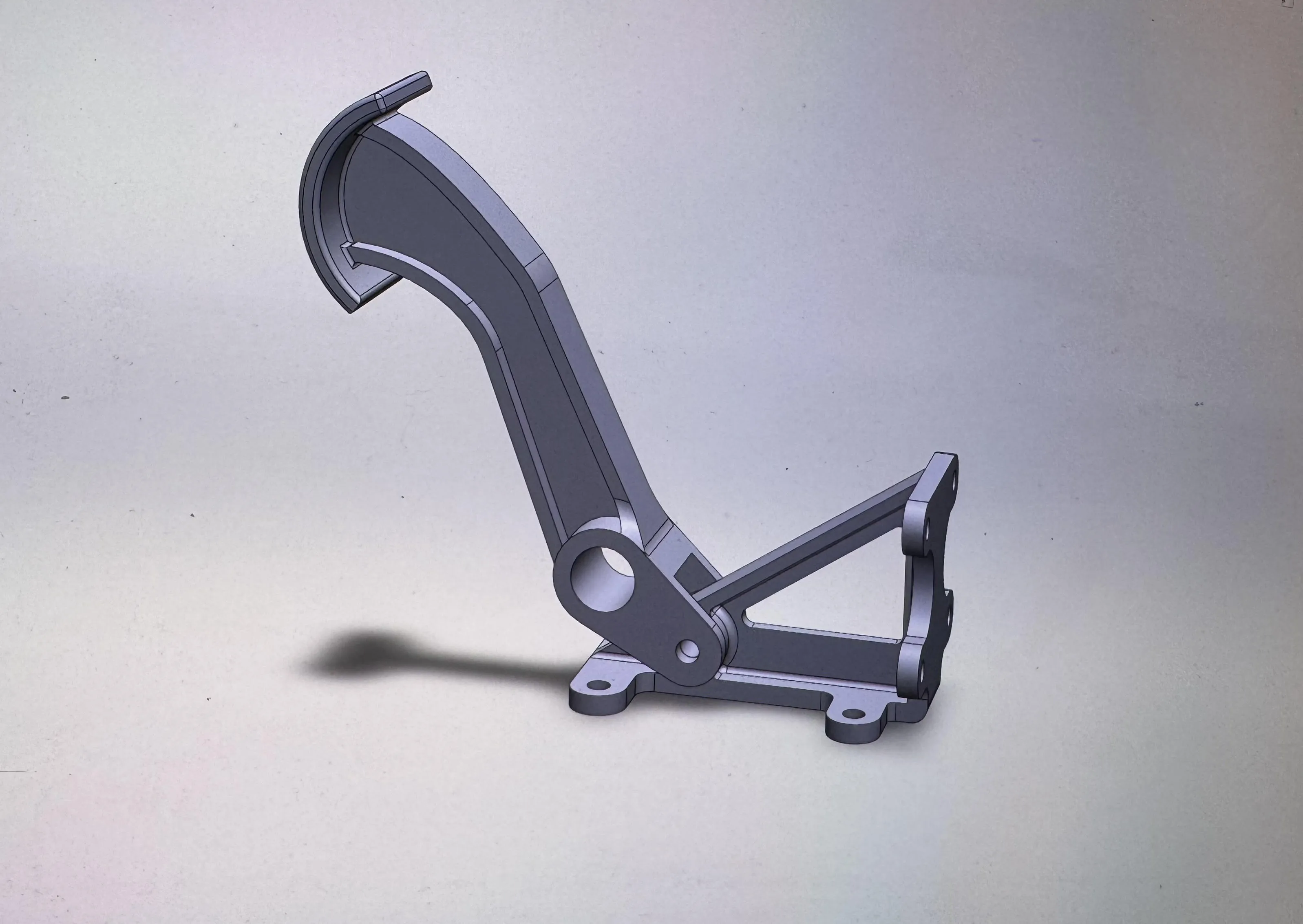 CAD model I made of the brake pedal I found