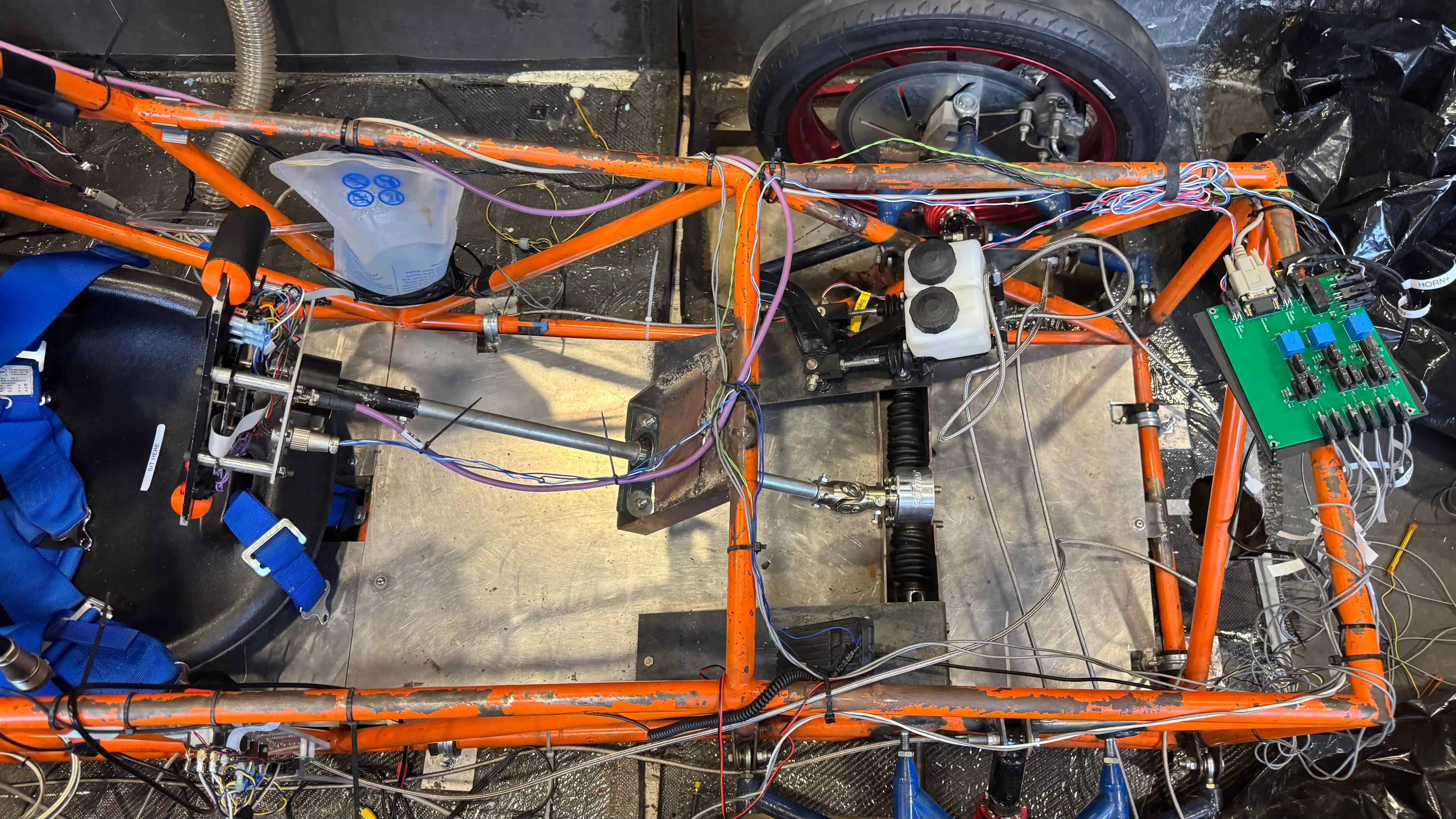 The last-minute steering system I built