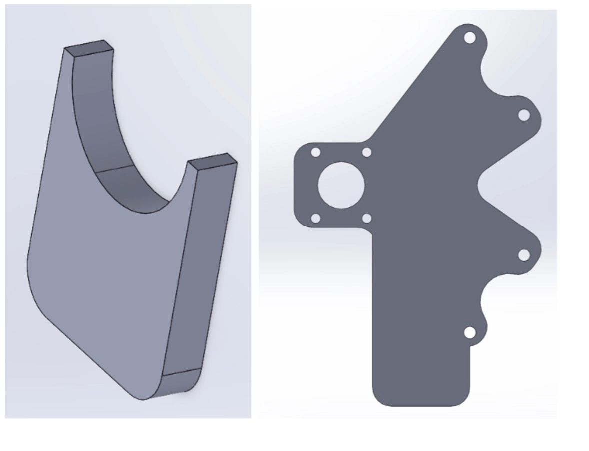 CAD Model of physical steering stops